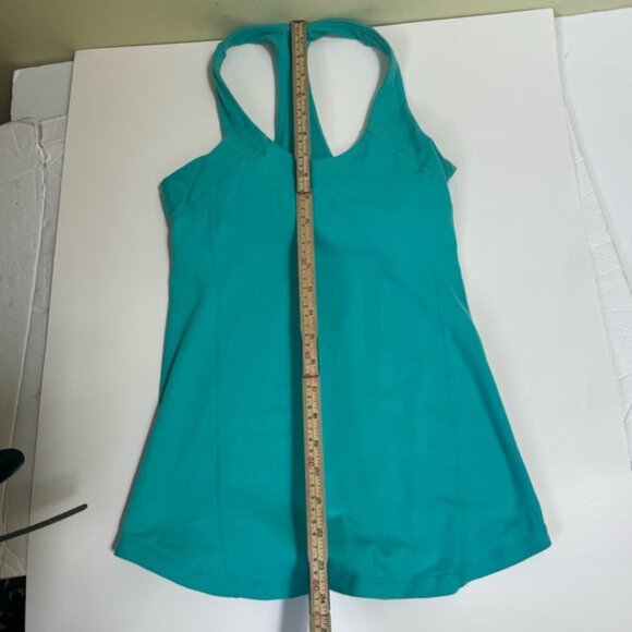 Lululemon Round Neck Tank Racer Swiftly Luon Bra Shelf Top Logo Tiffany Blue 4 - Picture 12 of 14